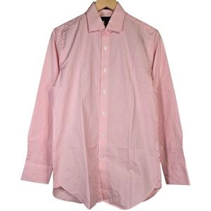 J. Crew Ludlow Premium fine cotton dress shirt Rian White Pink 14h/32‎ NIB